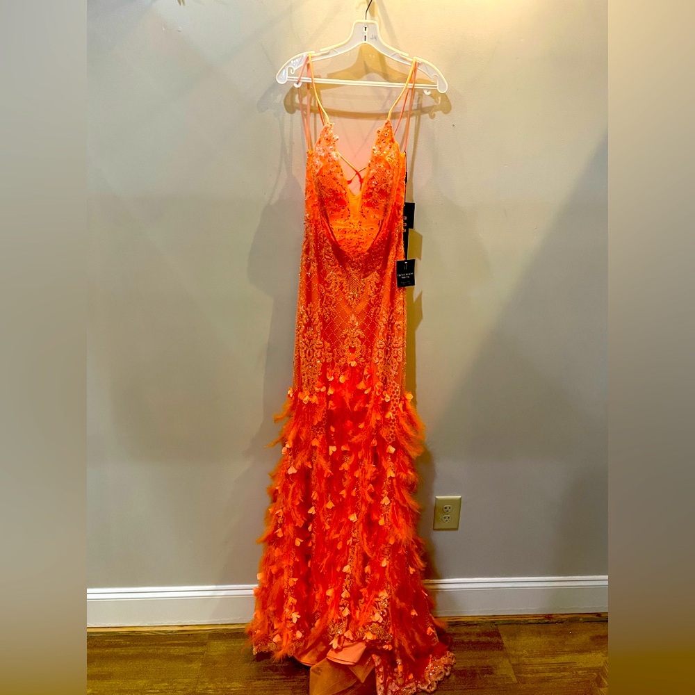 Orange formal gown
